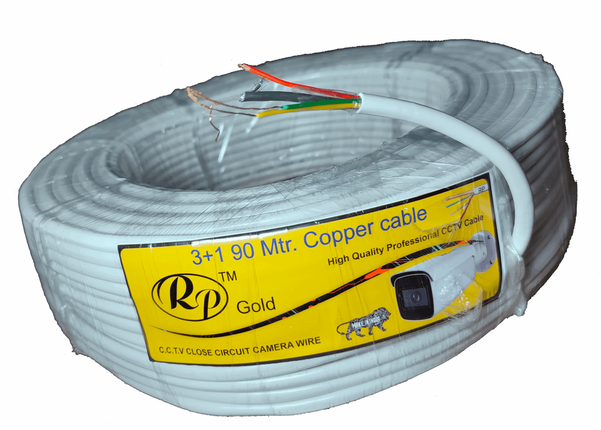 RP Gold 2+1 Copper CCTV Cable - RP Infotech Store