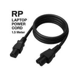 RP Laptop Power Cord 1.5Mtr Copper – Heavy Duty 3 Pin Cable for Adapters