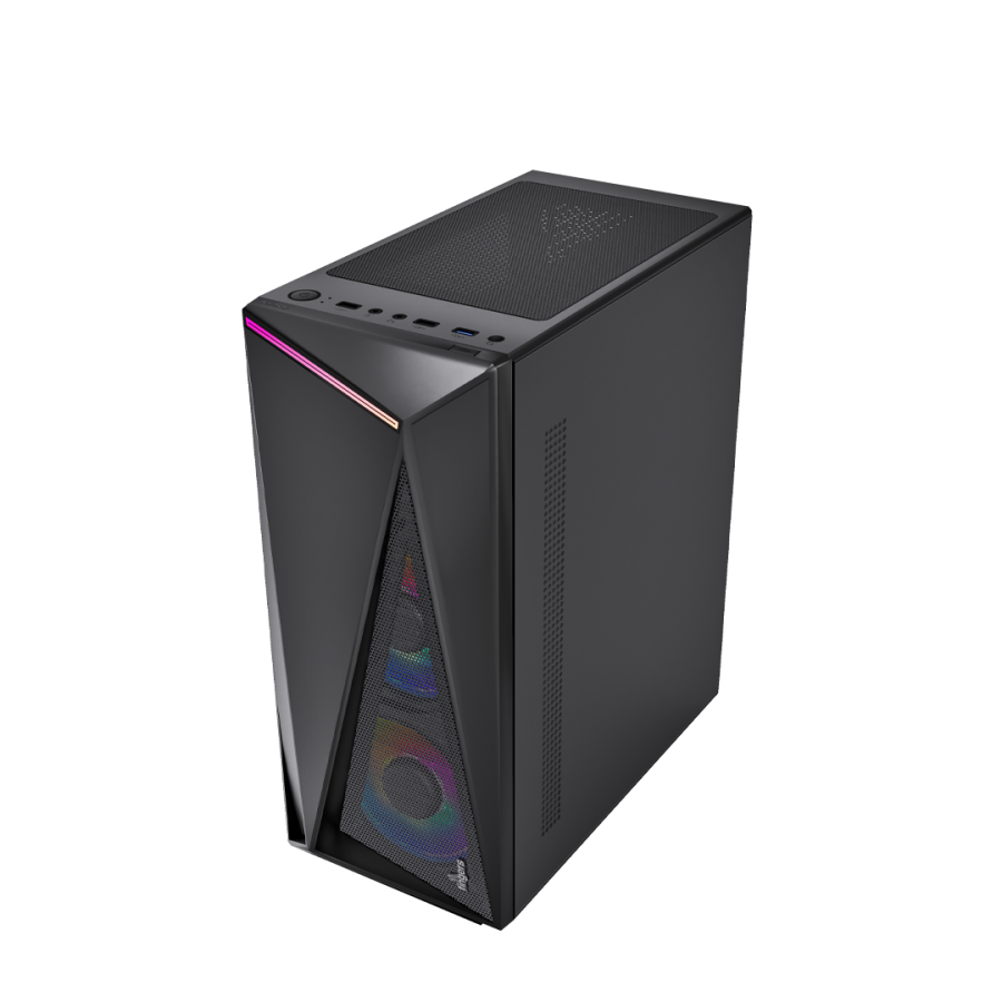 FINGERS NovaRay Full ATX PC Cabinet – Dual Chamber, 3× ARGB Fans, Tempered Glass - Image 3