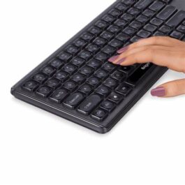 FINGERS ButterClicks Wired Multimedia Keyboard – 104 Keys, 12 Media Controls