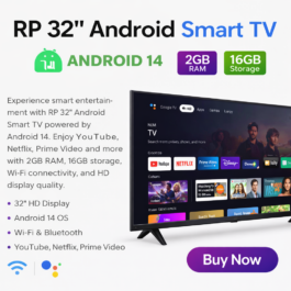 RP 32” Android Smart TV | Android 14 | 2GB RAM | 16GB Storage