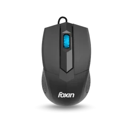 Foxin GRIP Wired USB Optical Mouse | 1000 DPI | Ergonomic Design | Plug & Play | 1.2m Cable